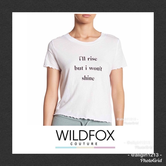 Wildfox Tops - SALE WILDFOX Rise & Shine Sydney Graphic Print Tee